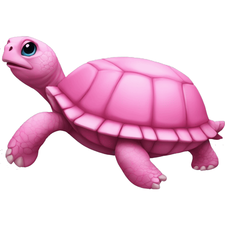 A pink turtle emoji