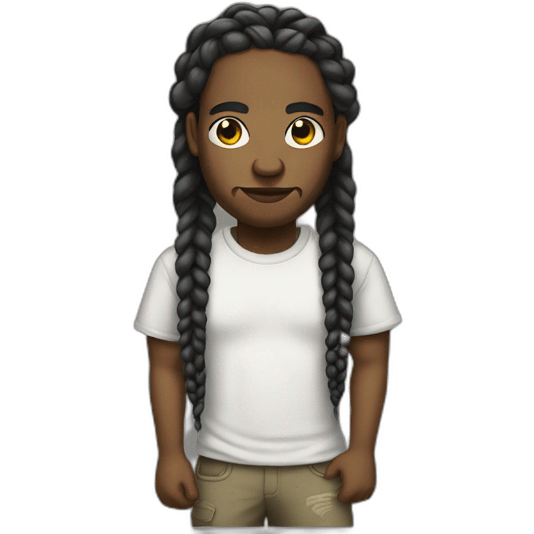 an african american rapper with braids emoji