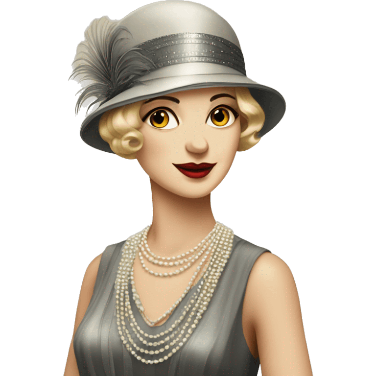 1920s flapper elegant woman beautiful  emoji