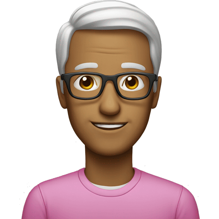 man in pink glasse emoji