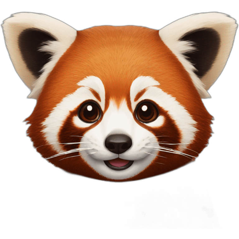 Red panda face emoji