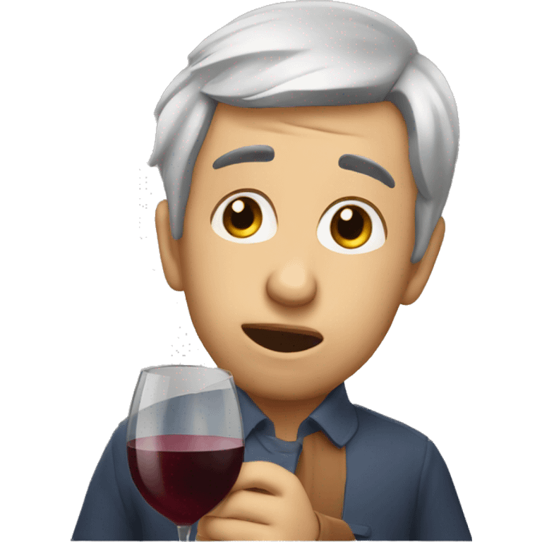 Sadness but with a glass of barolo emoji