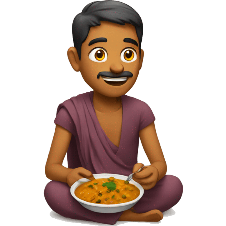 indian person eating curry emoji