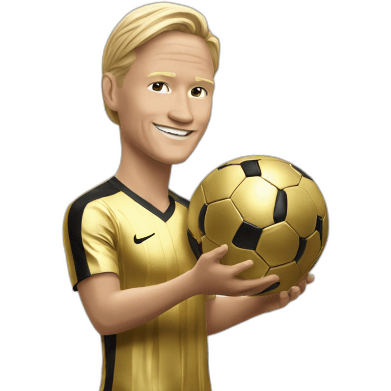 Haaland avec un ballon d'or emoji