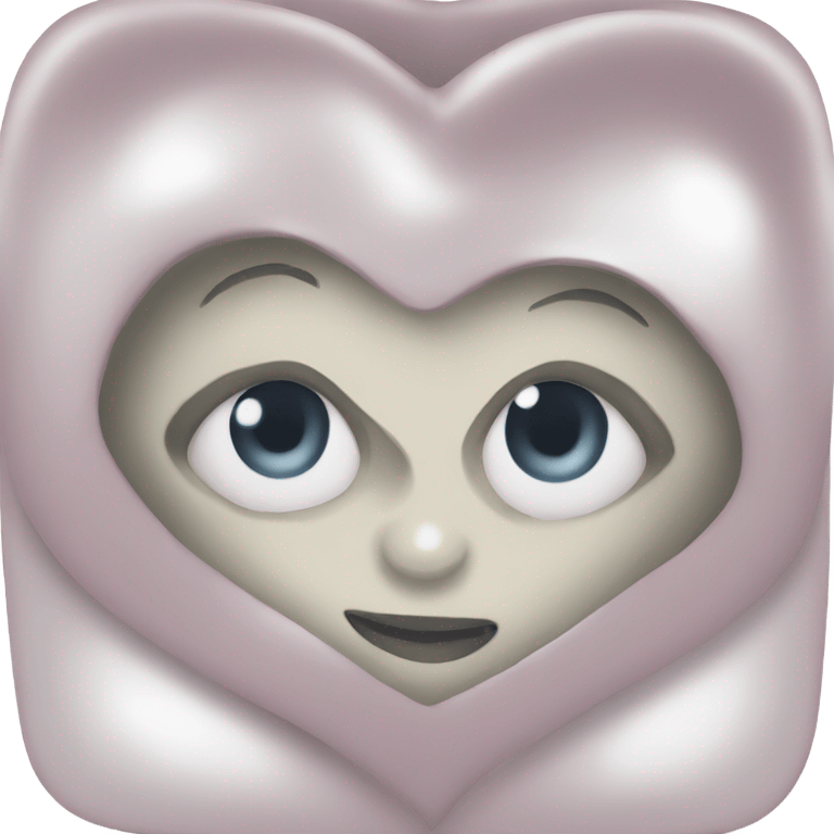 Pearl heart emoji