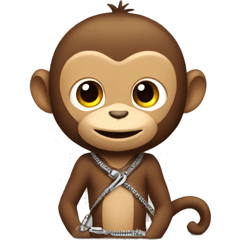 A monkey with a zipper emoji