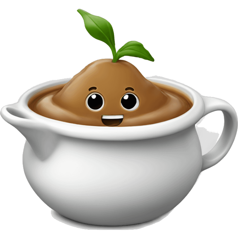 happy gravy in a gravy boat emoji