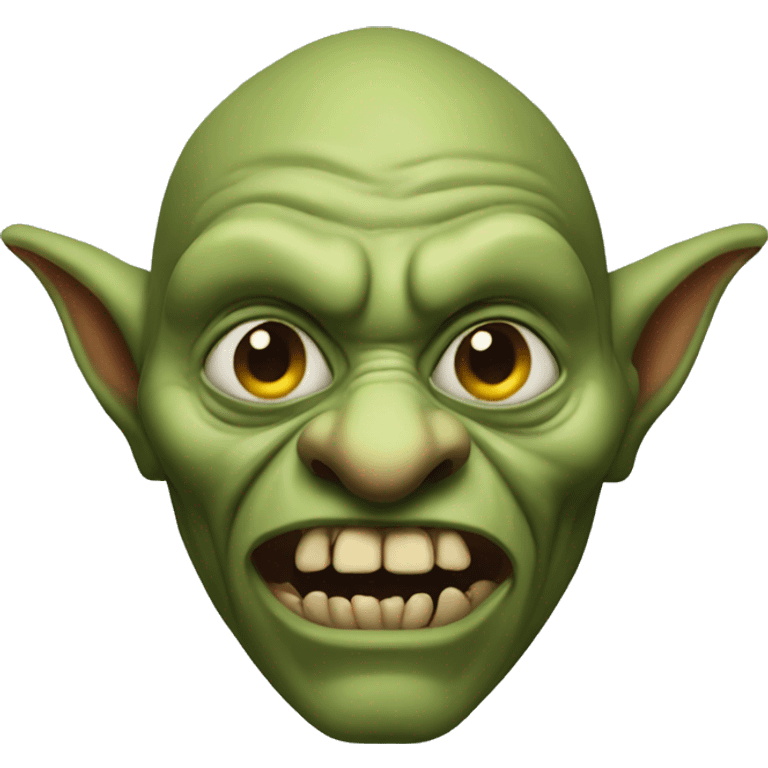 Goblin with massive head emoji