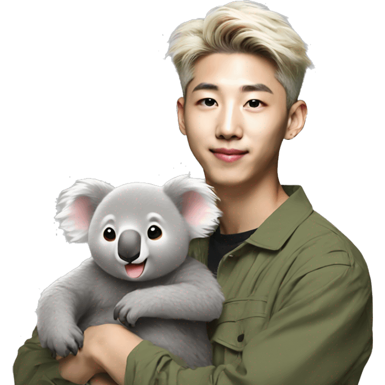 kim namjoon with koala emoji