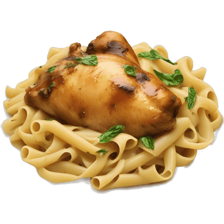 chicken marsala over pasta emoji