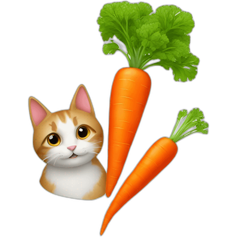 Carrot and a cat emoji