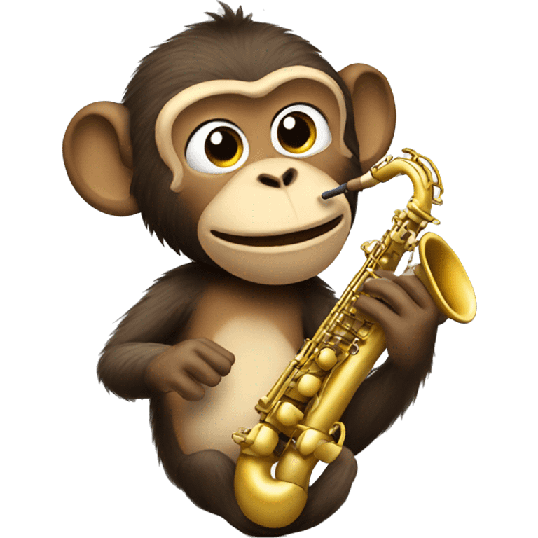 Monkey using a saxophone  emoji