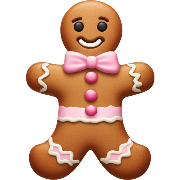 Light pink  gingerbread man emoji