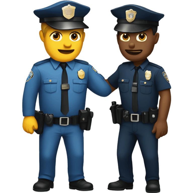 Cop arresting someone emoji