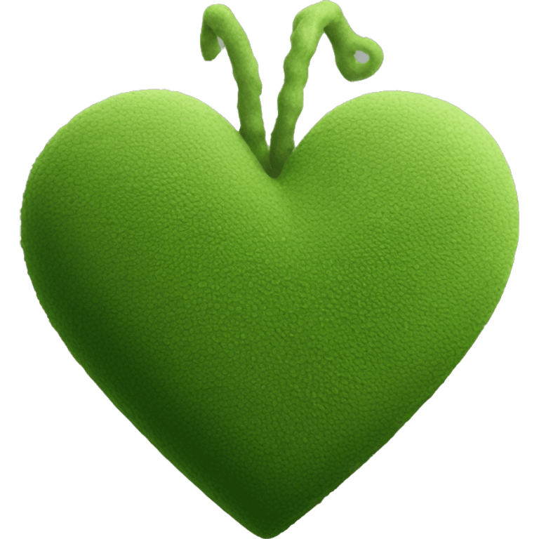 Moss green matte heart emoji