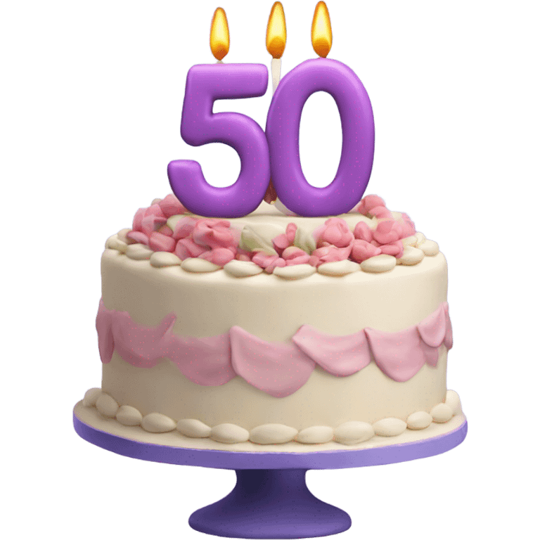 50th Birthday cake  emoji