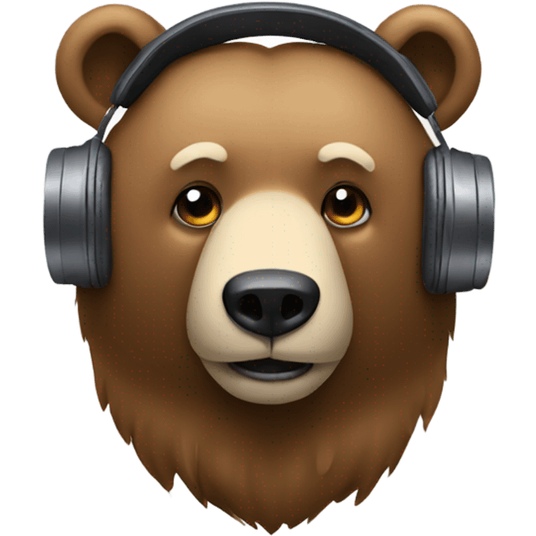 bear with headphones  emoji