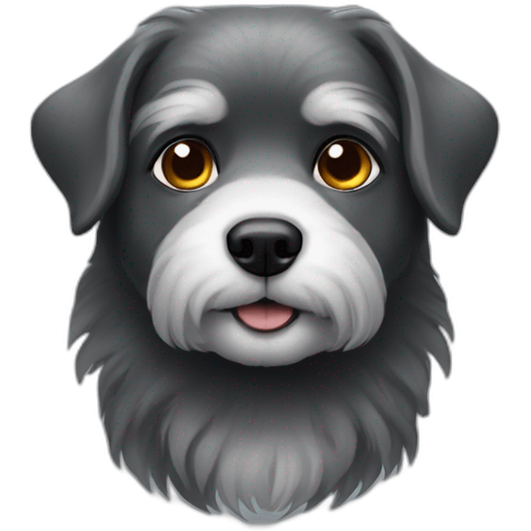 dark-grey-small-dog-with-halo emoji