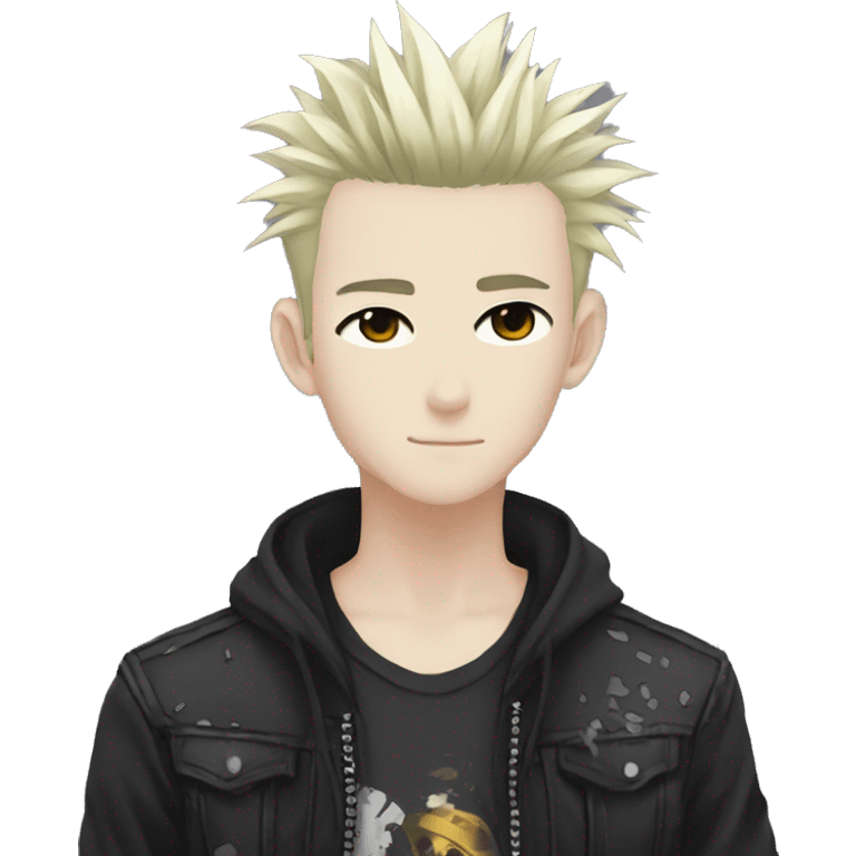 Cute Edgy Attractive Anime Punk Man emoji