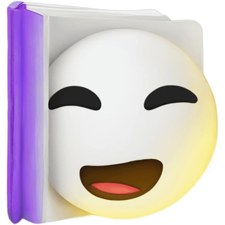 emoji notebook with a flashing light coming out of it emoji