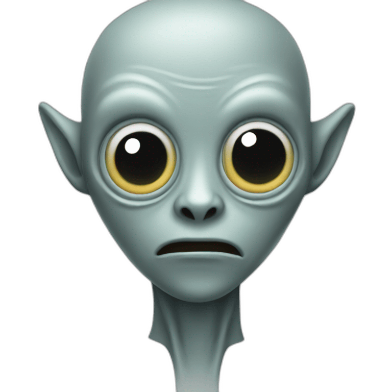 Alien gris con cámara  emoji