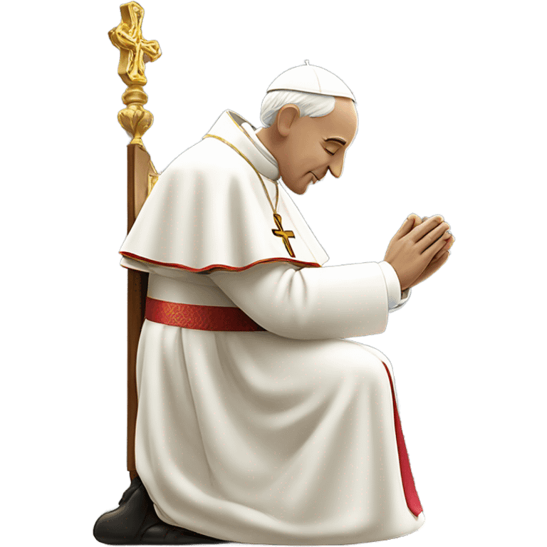 Pope in a praying position emoji