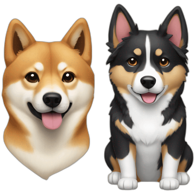 Shiba and Aussie-Shepherd emoji