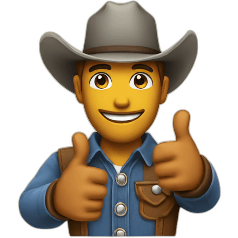 Cowboy thumbs up emoji