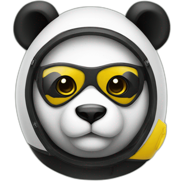 panda with yellow helmet emoji