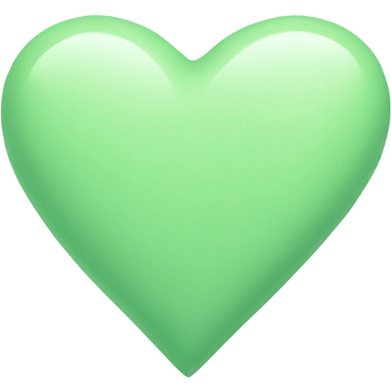 Pastel green heart emoji