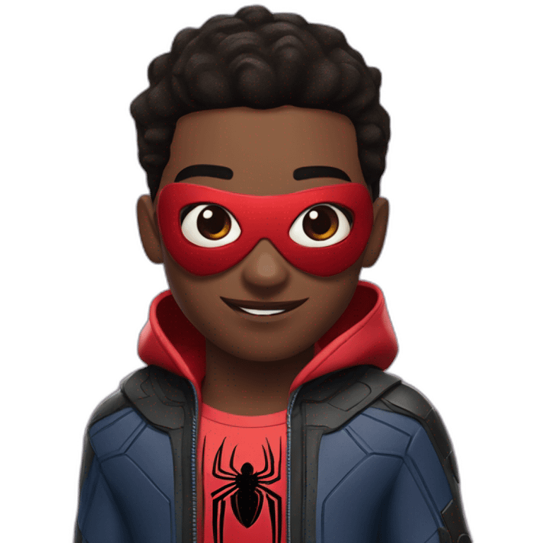 Spiderman across spider verse miles morales emoji