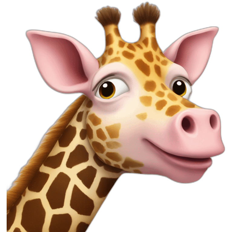 Elon musk as giraffe pig emoji