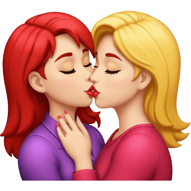 woman kissing woman emoji