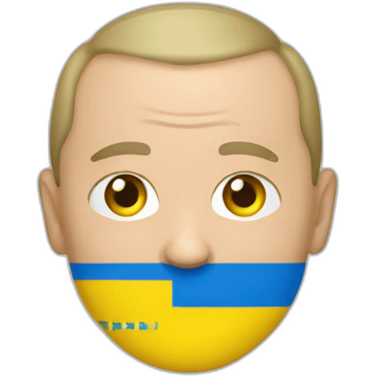 Putin with Ukrainian flag emoji