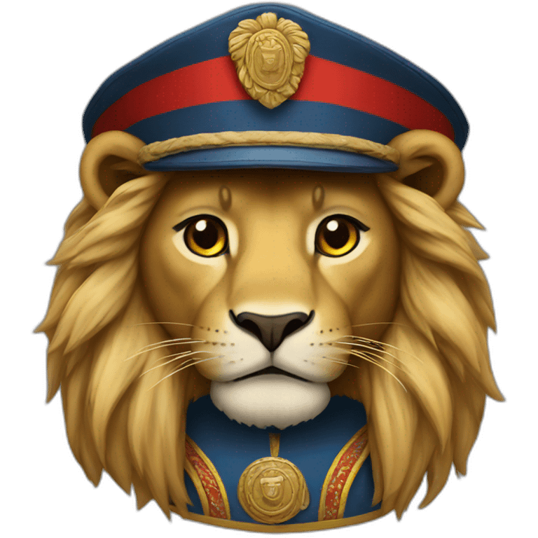 A lion wearing a Yemeni uniform emoji