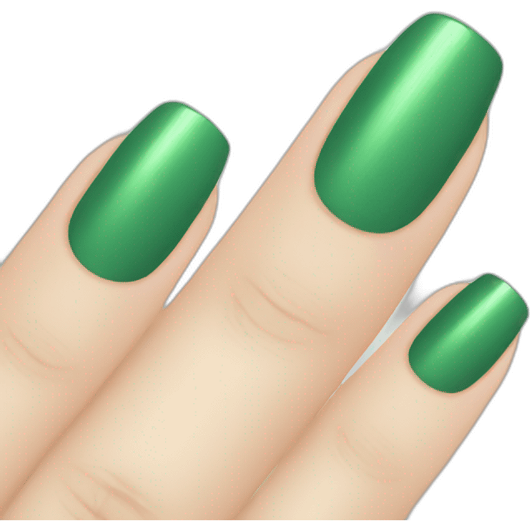 Nails green emoji