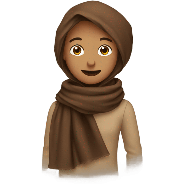 brown scarf  emoji