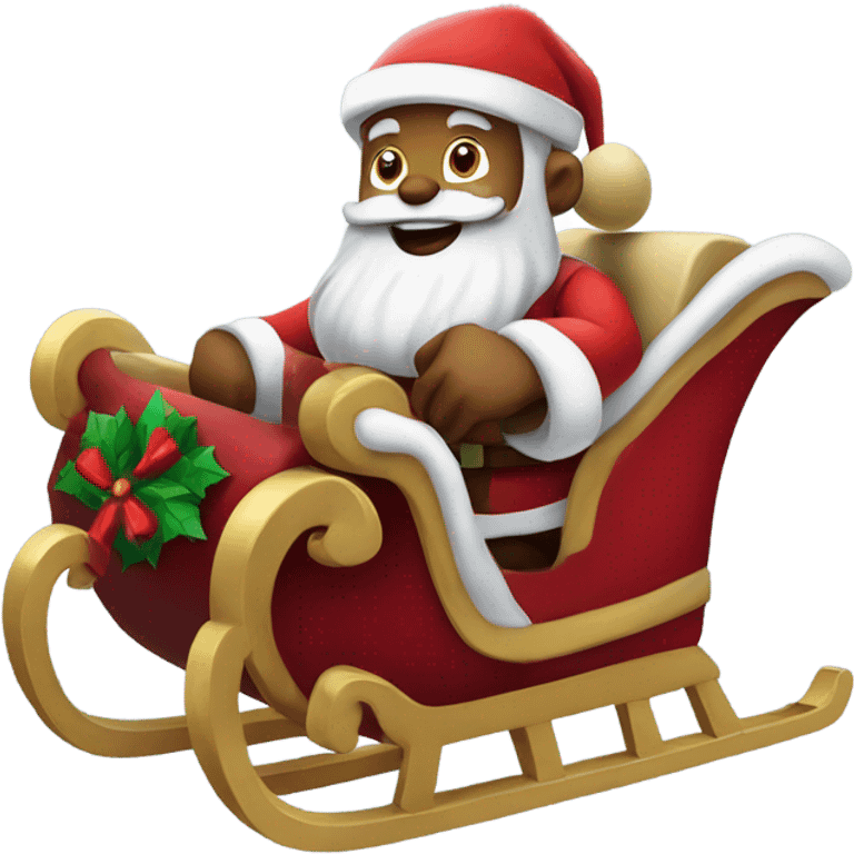 Santa clause in sleigh emoji