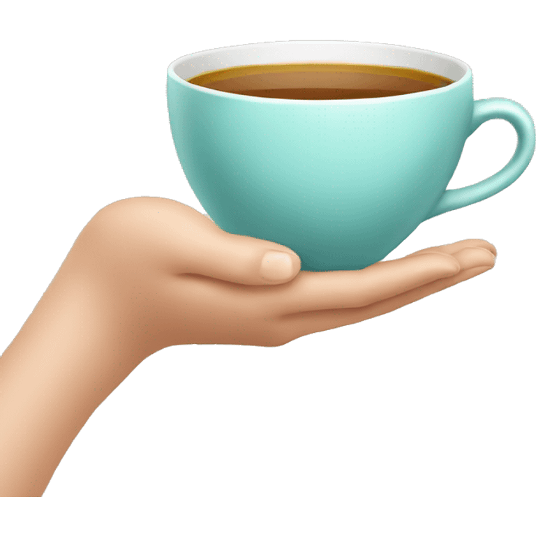 hand holding teacup emoji