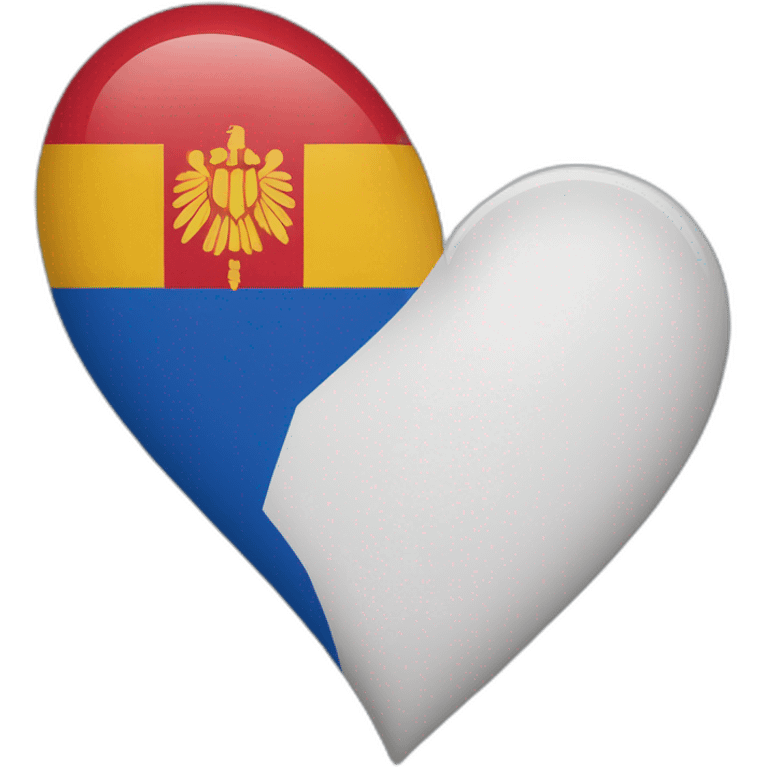 heart with the flag of Armenia and Central Africa inside emoji