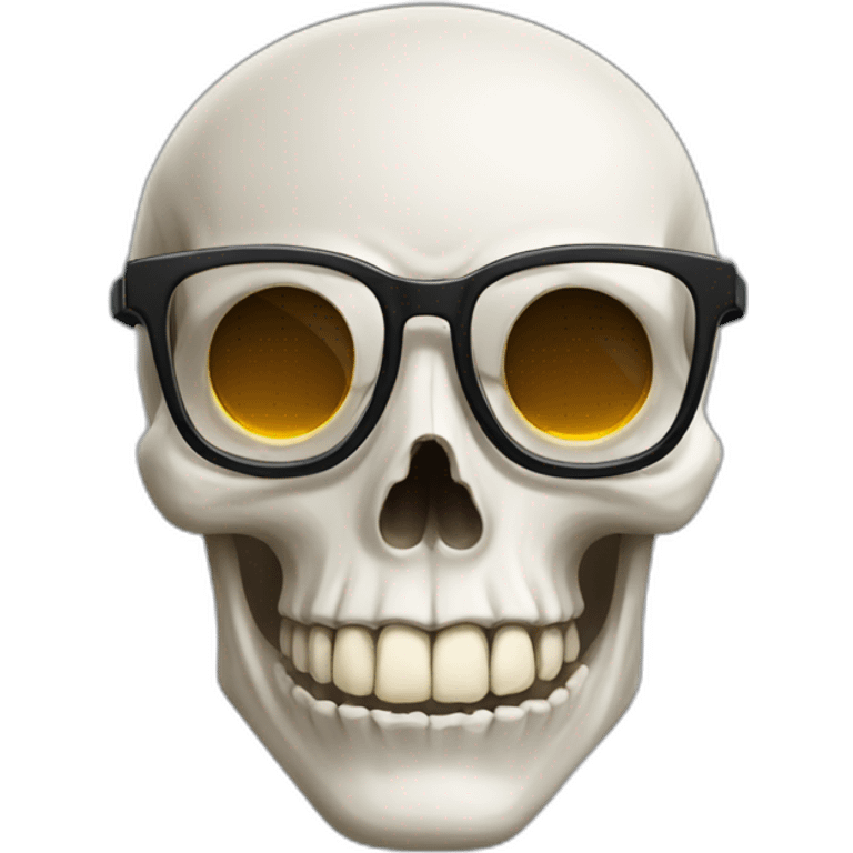 Nerd skull emoji