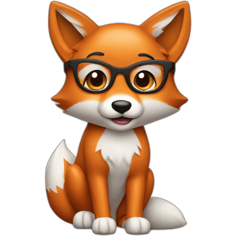 memoji fox on the laptop emoji