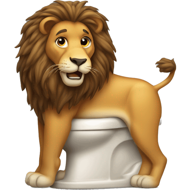 Lion pooping emoji