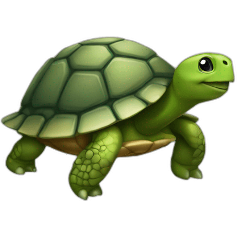 Poubelle sur une tortue  emoji