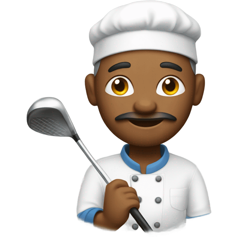 Chef playing golf emoji