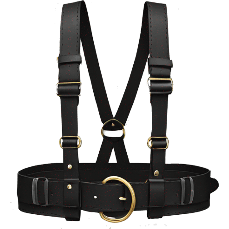 Black fashion chest leather harness emoji