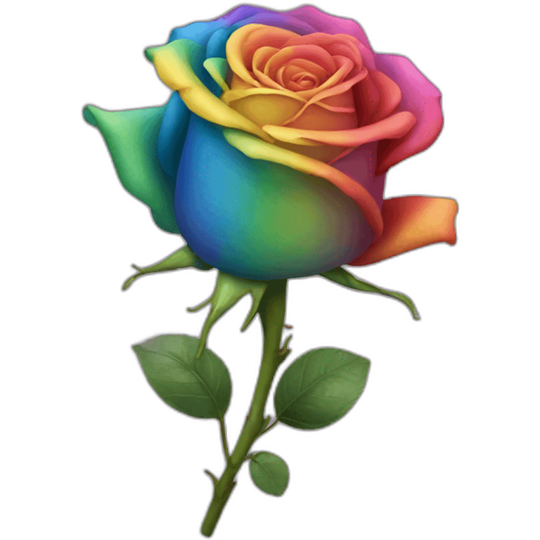 Rainbow rose emoji