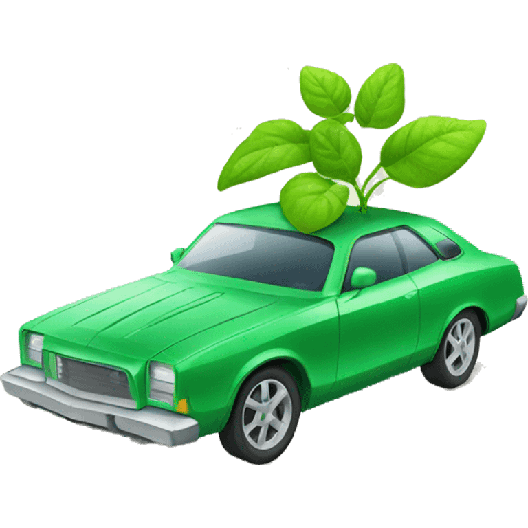 A car powered by photosynthesis emoji