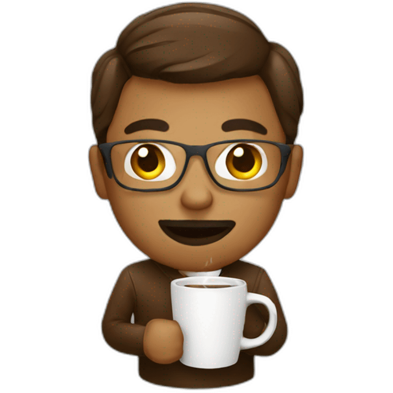 programmer with coffee emoji