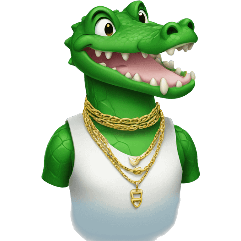 Alligator with necklace  emoji